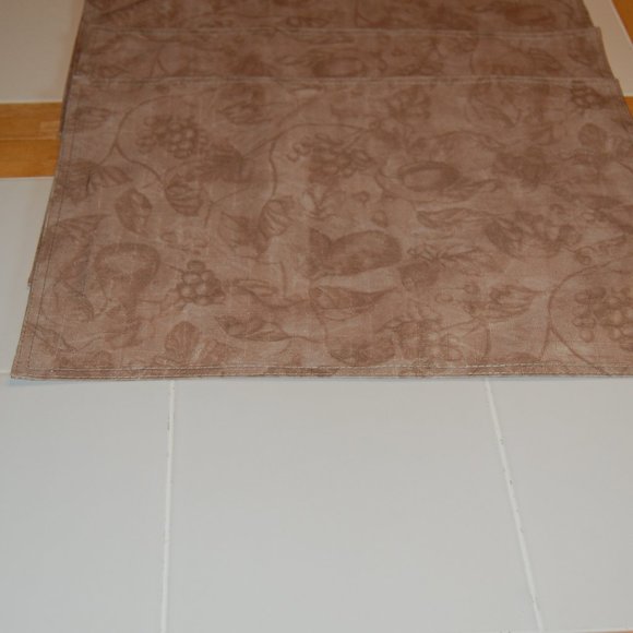 4 Tan/Brown/Beige Tone Fruit & Leaves Print Placemats  13 1/4" Wide by 18" Long - Picture 13 of 14